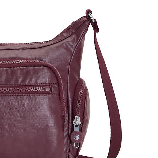 Kipling Gabbie Small Metallic Crossbody Táska Bordó | HU 1144BE